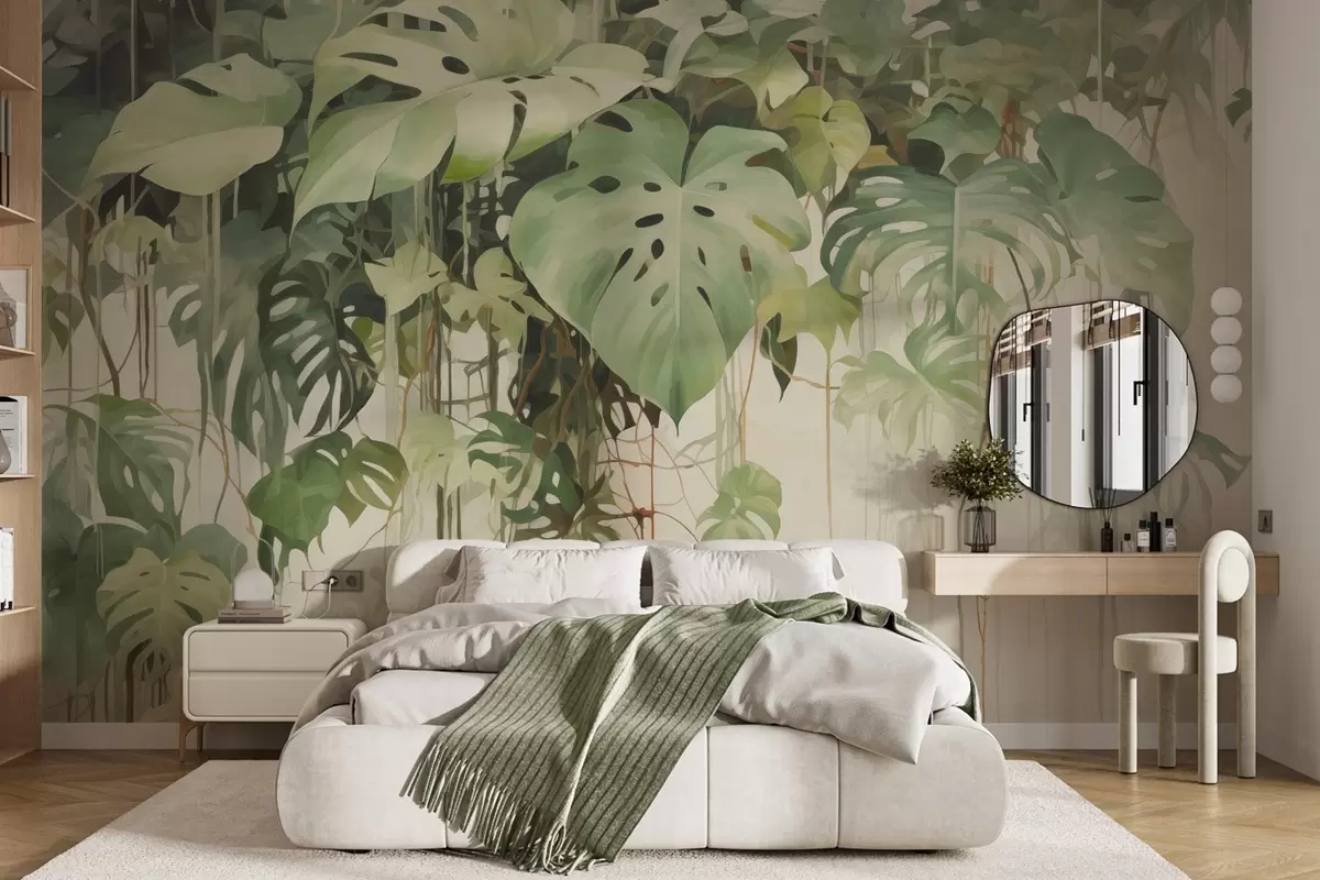 Murale Feuilles tropicales w04525