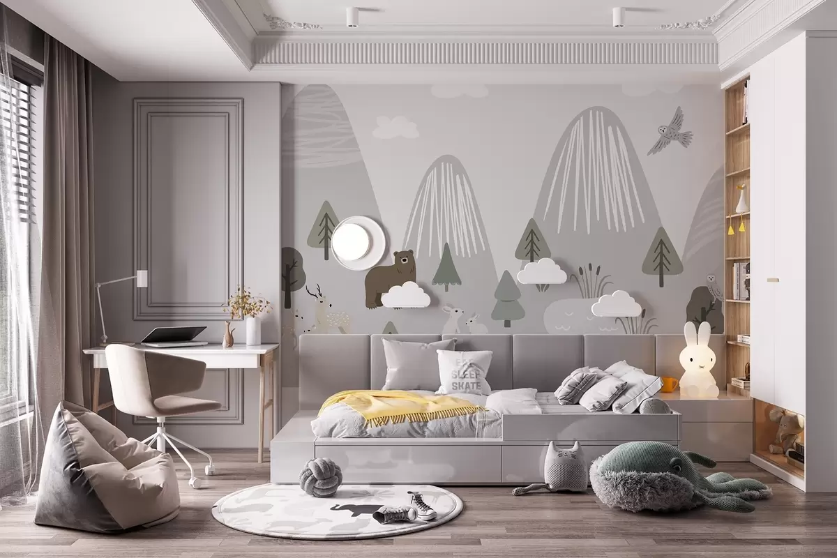 fototapeter Skovens dyr w04430