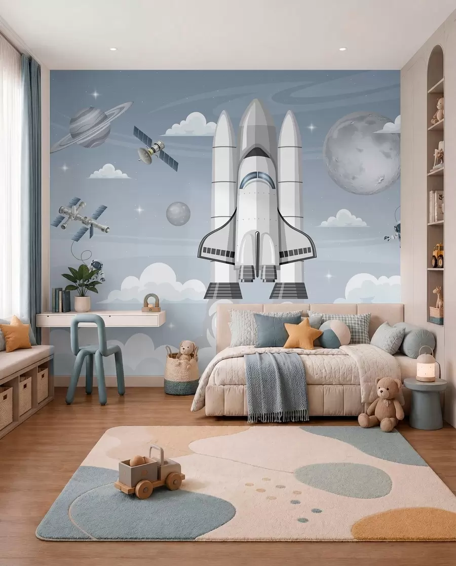 Murale Voyage spatial w04197