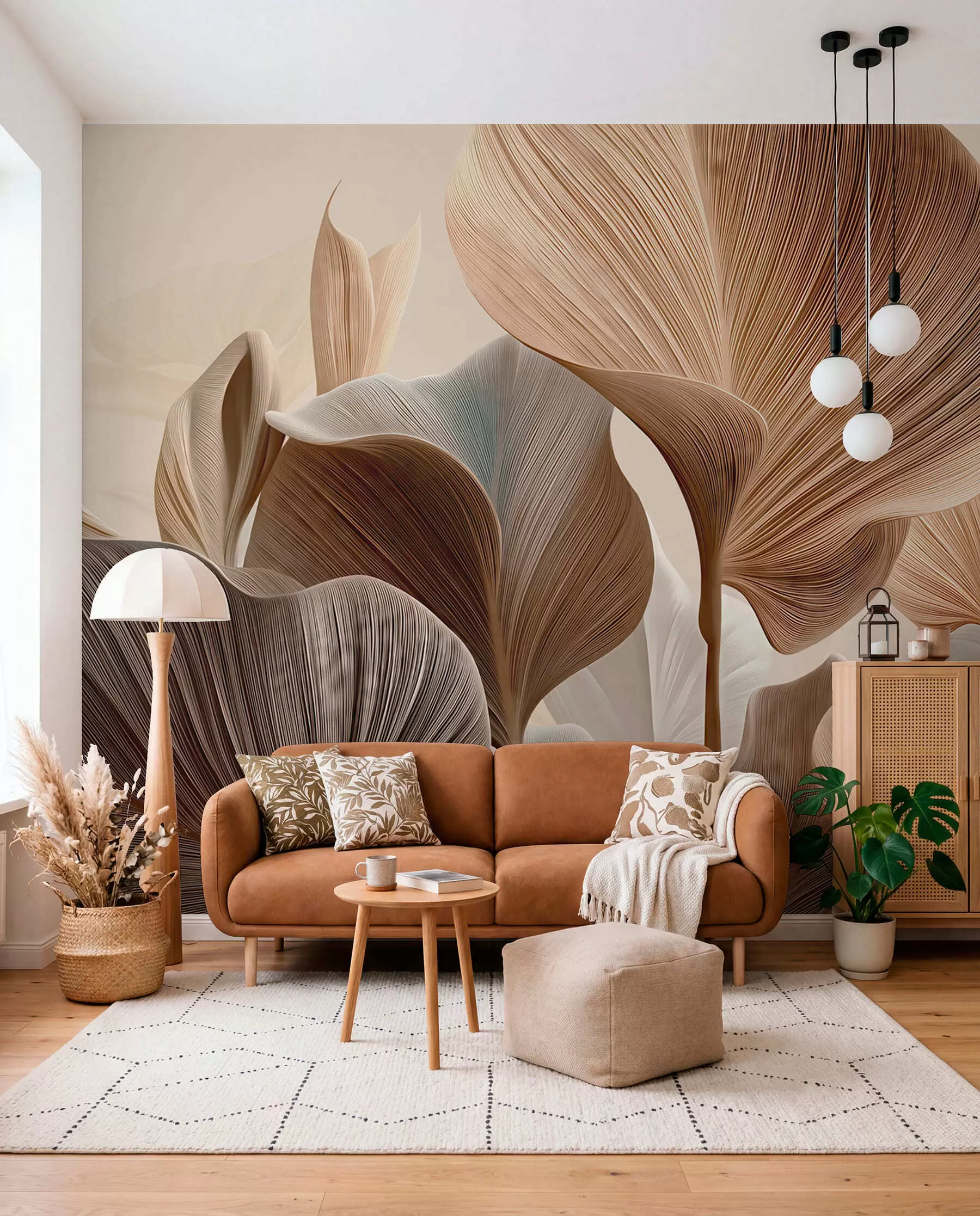 Murale Feuilles sculptées w04549