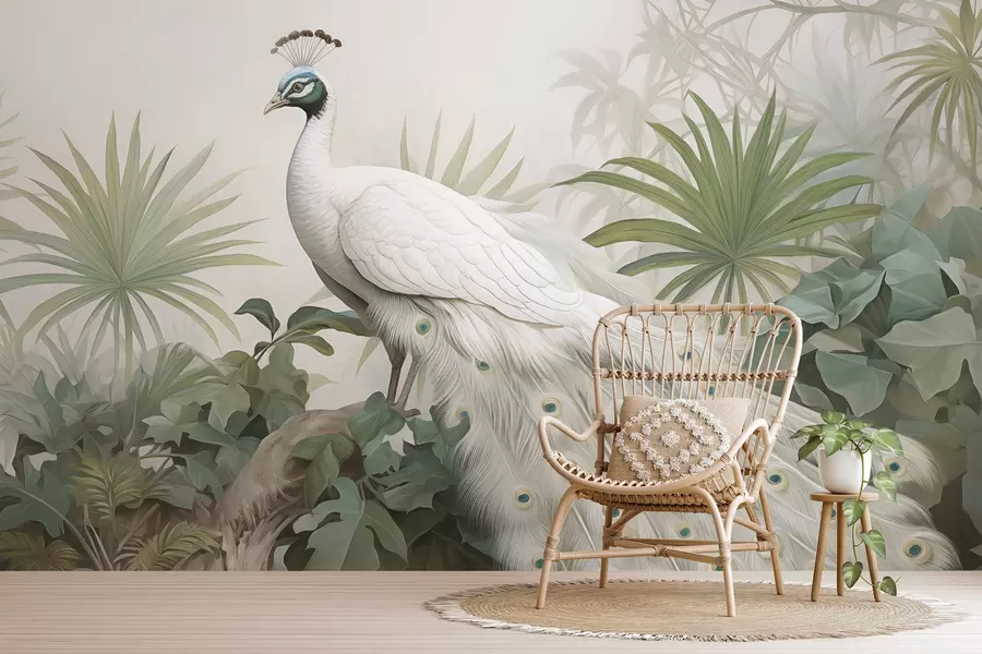 fototapeter Påfugl w04595