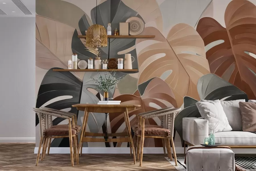 Murale Rythme feuillu w04568v2