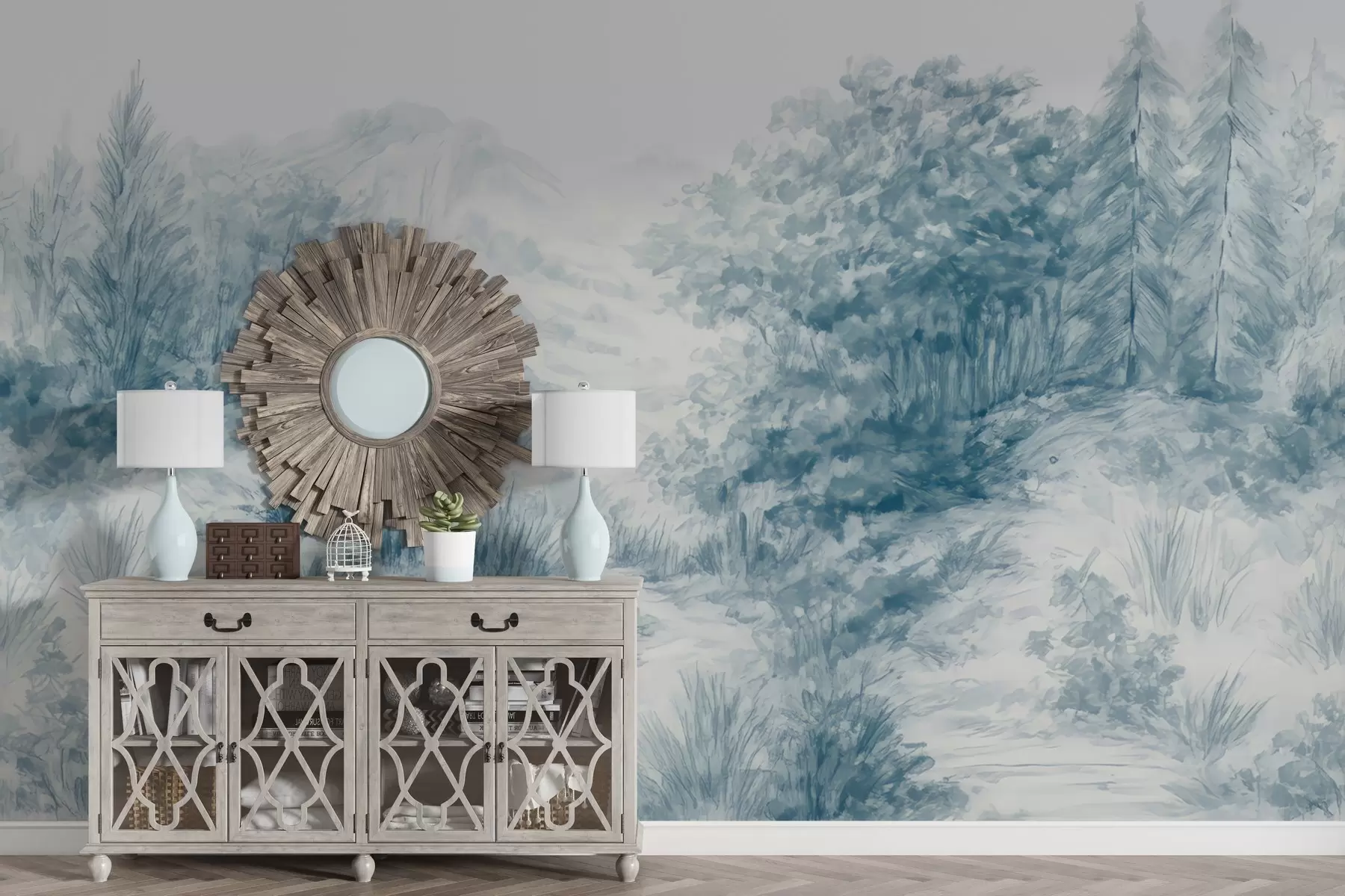 fototapeter Farverige konturer w04572