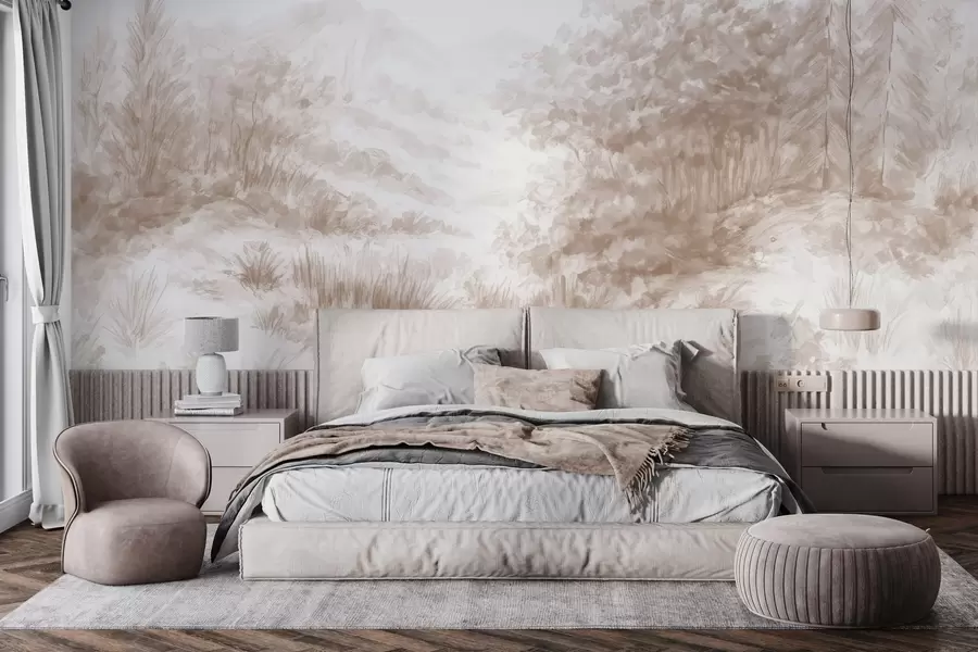 fototapeter Farverige konturer w04572v1