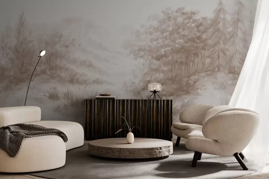 fototapeter Farverige konturer w04572v1