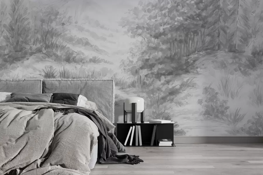 fototapeter Farverige konturer w04572v2