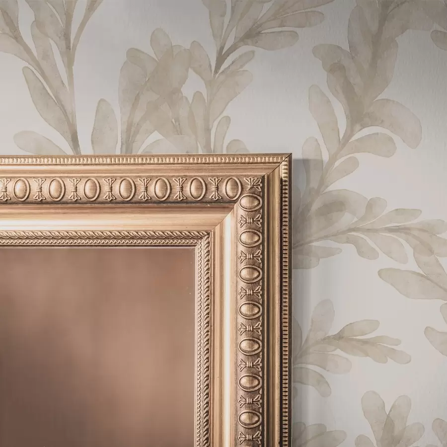 Murale Branches beiges aquarellées, motif botanique délicat a00617