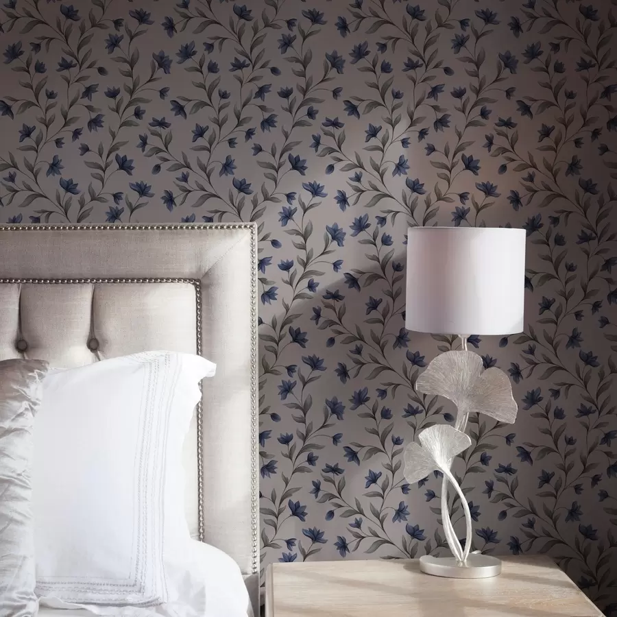 fototapeter Blåklokker på en lyserød baggrund a00622v2