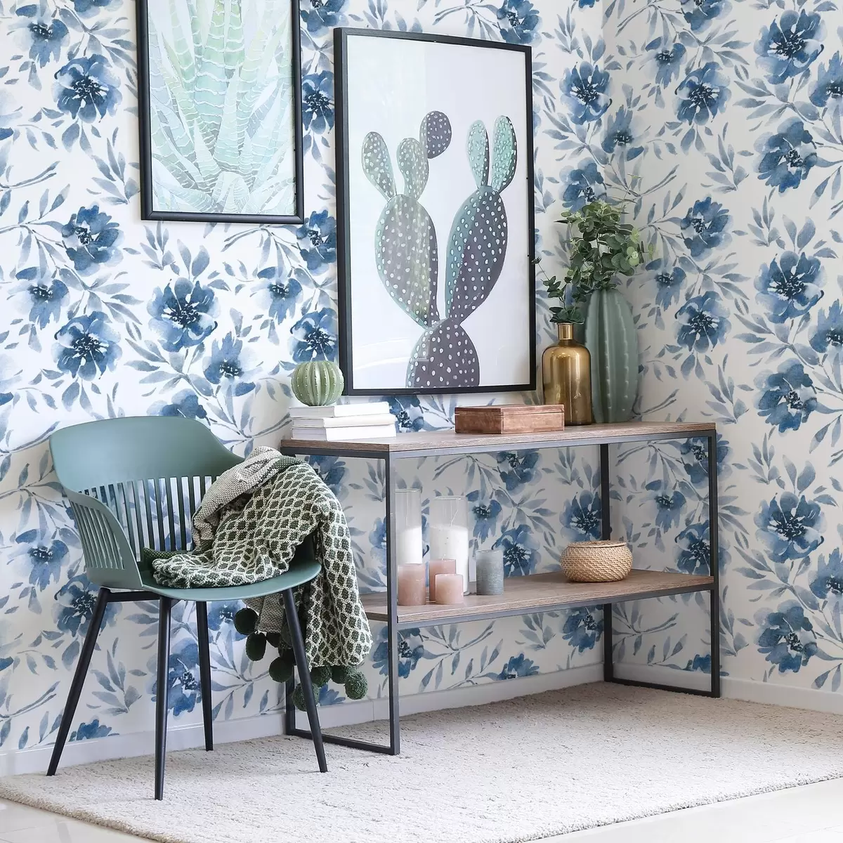 Baggrund Akvarel indigo pæoner på hvid baggrund a00641