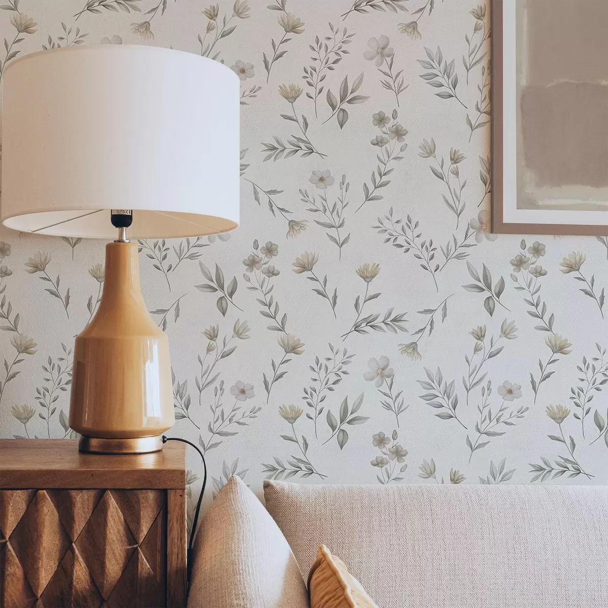 Baggrund Små akvarelkviste og blomster på en lys baggrund a00665