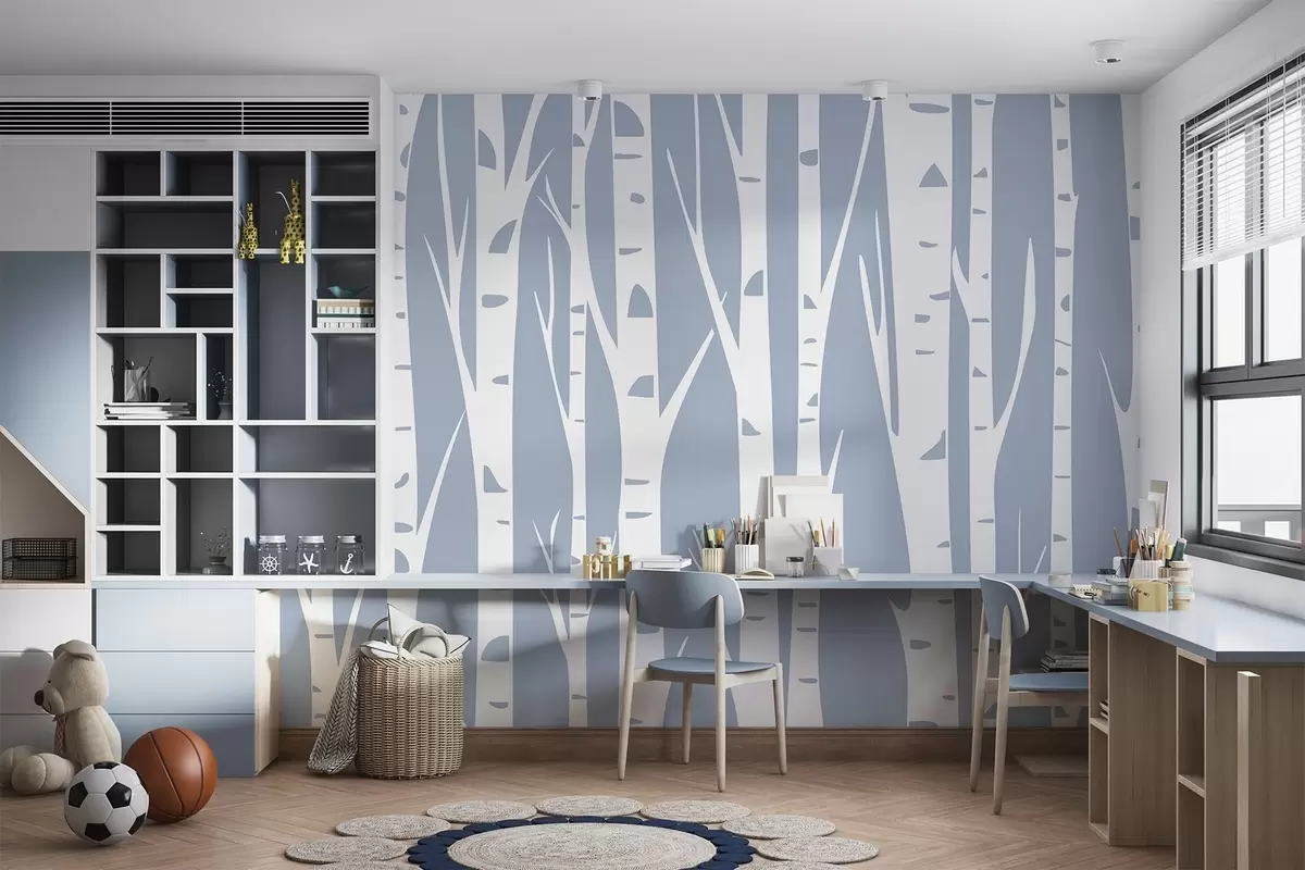 fototapeter Birkeskov w04658v1