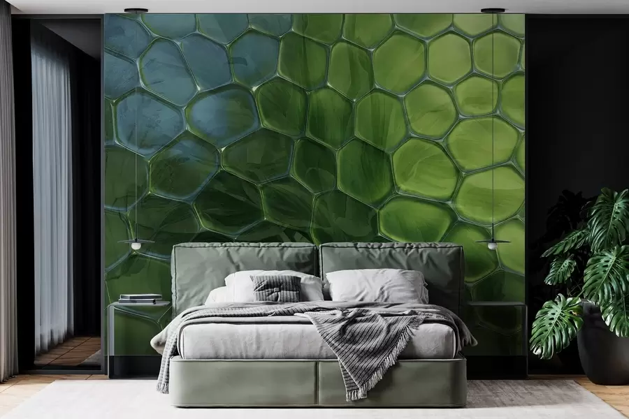 fototapeter Blade gennem glashoneycombs w04667