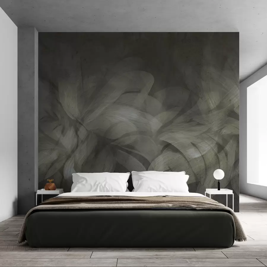 Fototapete Abstrakte Wellen auf einer Betonwand w04668v1