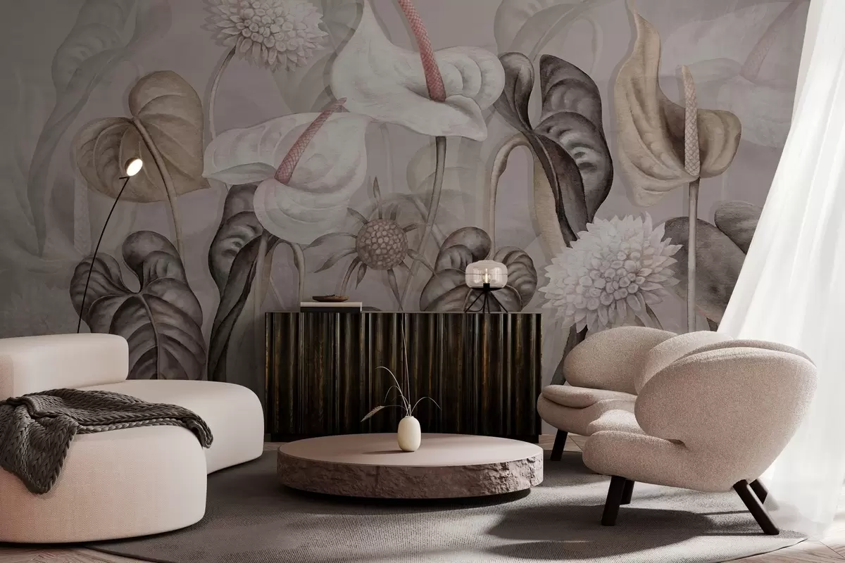 fototapeter Planter på væggen w04669v1