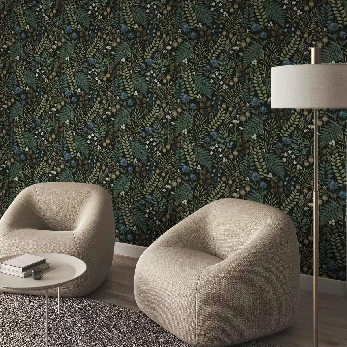 Baggrund Markgræs, bær og frø på mørk baggrund a00706