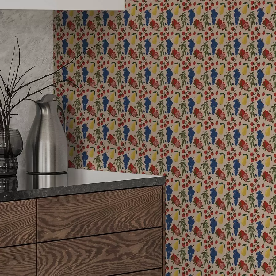 Murale Fruits juteux sur fond beige chaud a00801v1