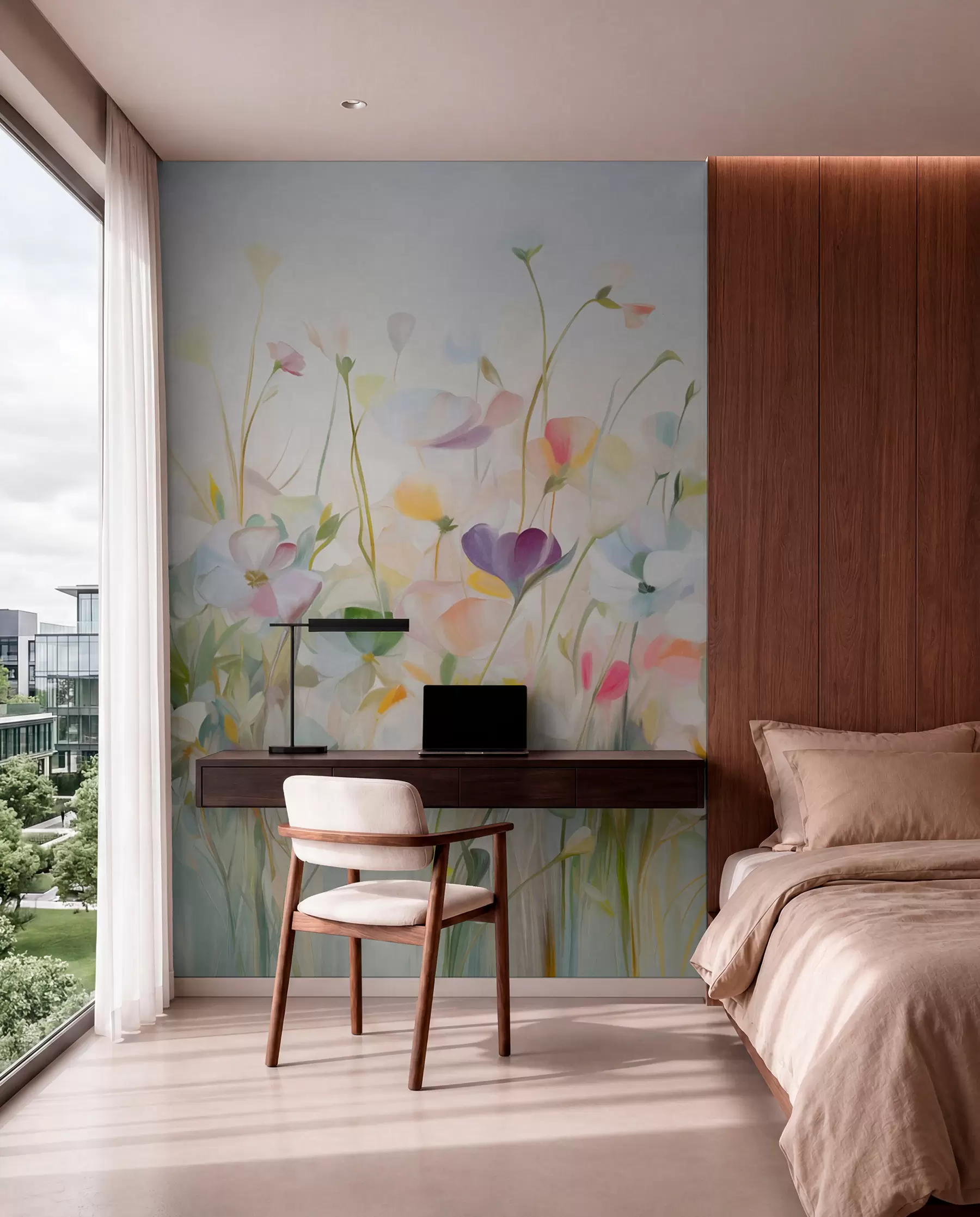 Murale Étude de fleurs sauvages w09466