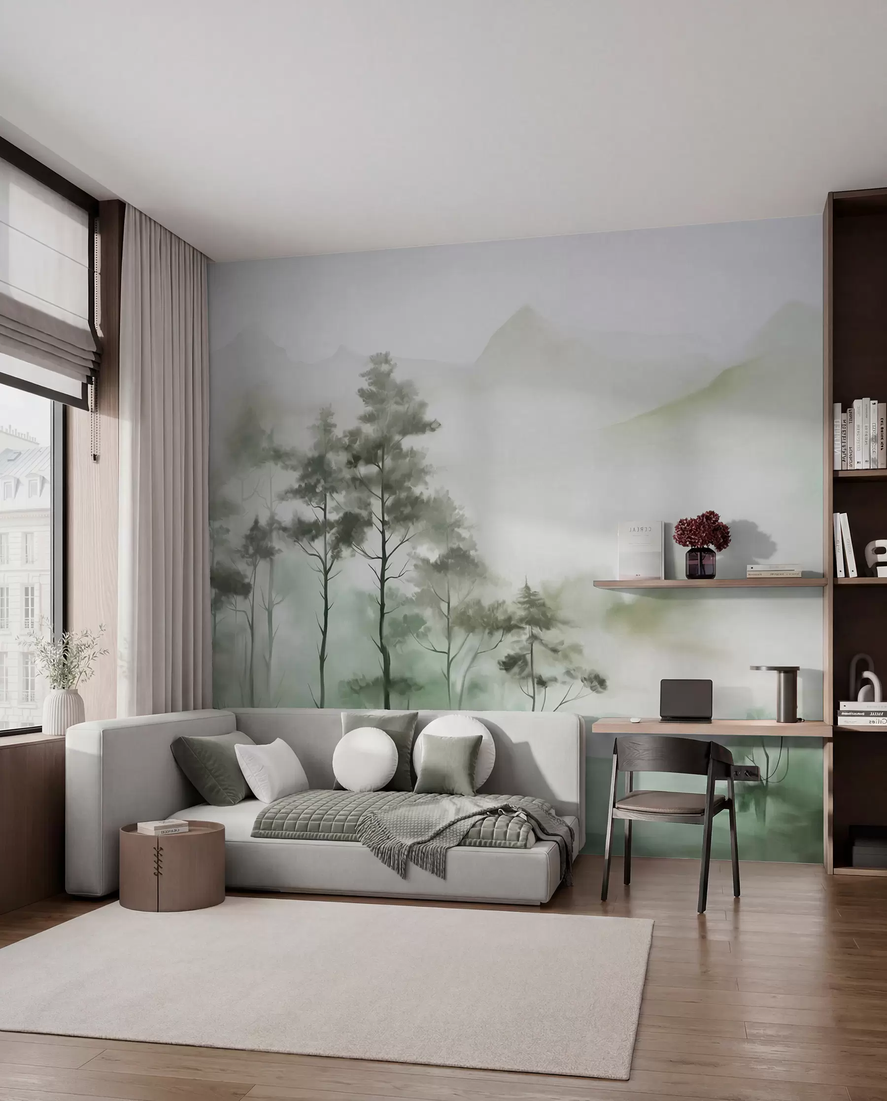 Murale Pins des montagnes w09469