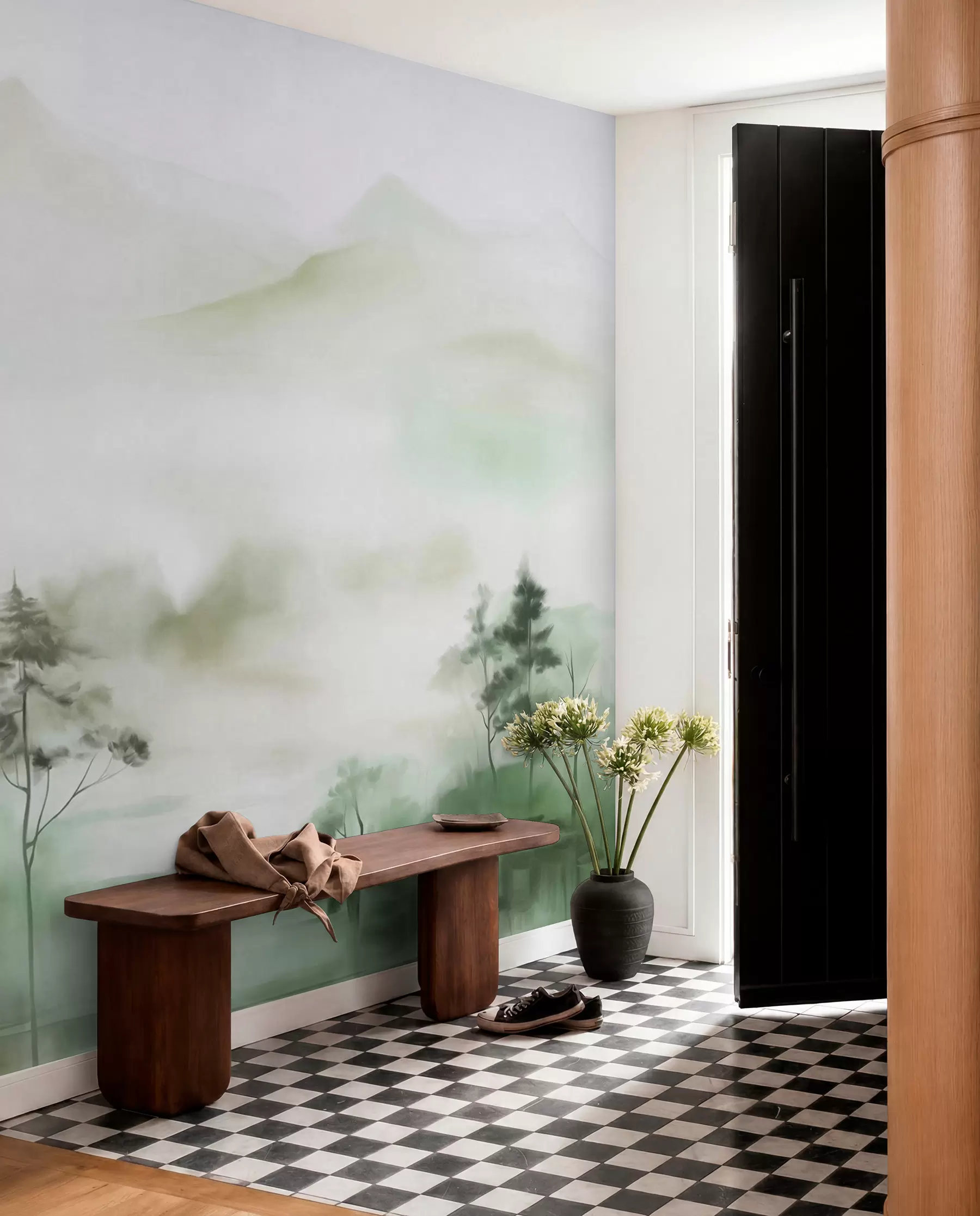 Murale Pins des montagnes w09469