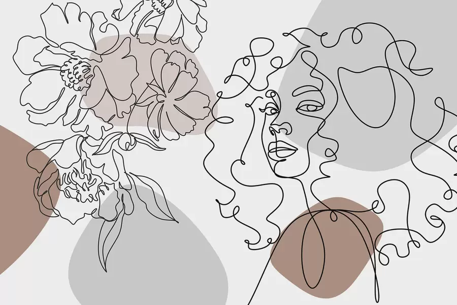 fototapeter Pige i kø w04724