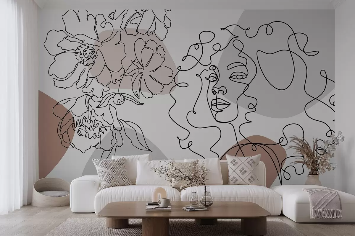 fototapeter Pige i kø w04724