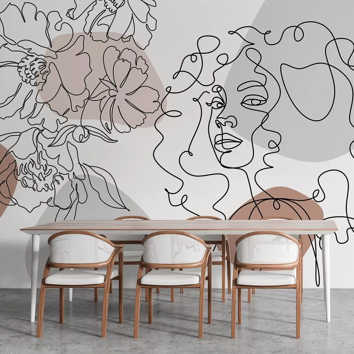 fototapeter Pige i kø w04724