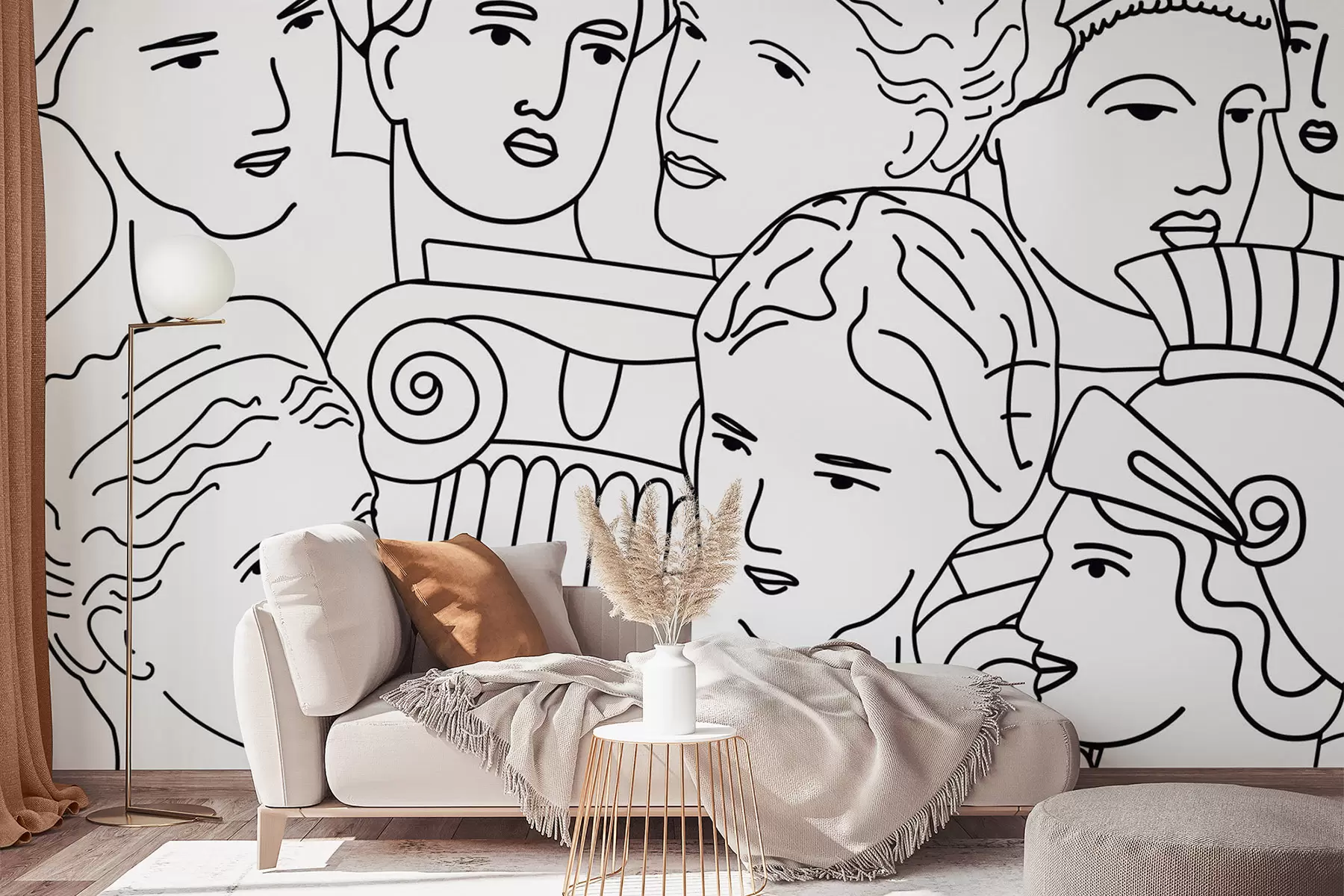 Murale Visages anciens w04728