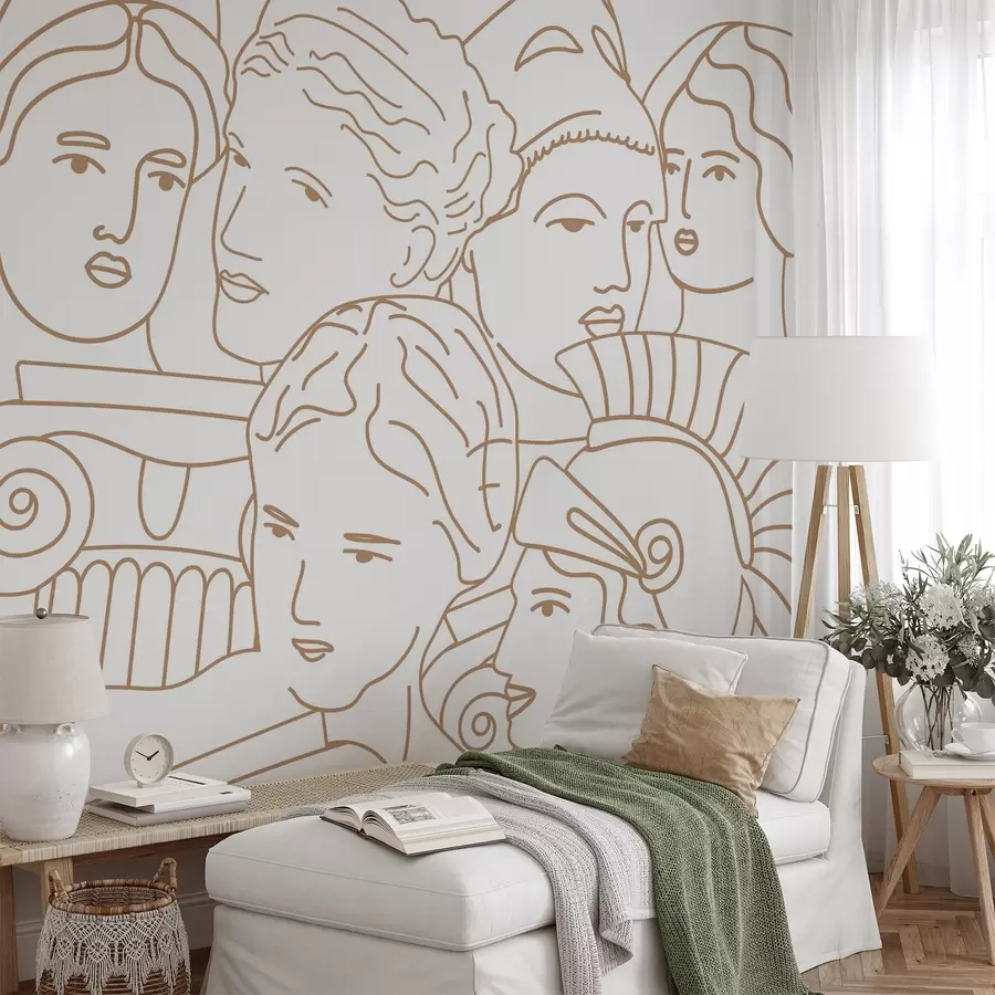 fototapeter Gamle ansigter w04728v1