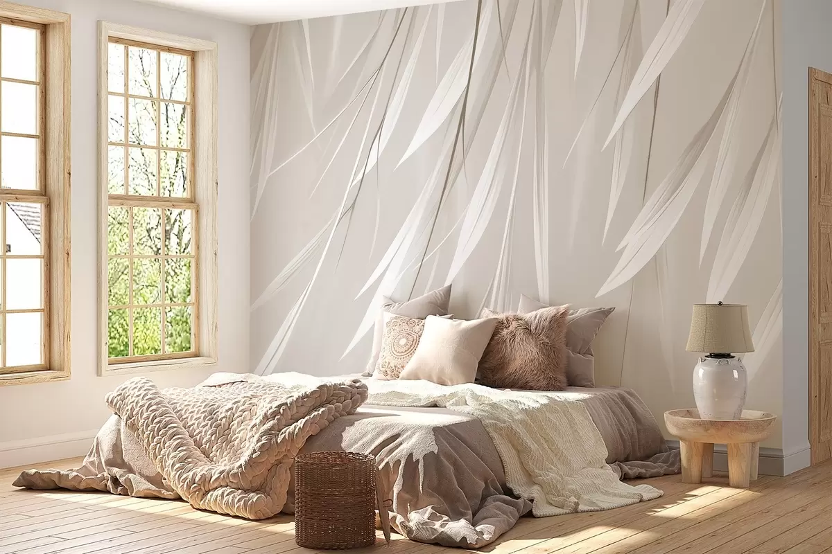 Murale Feuilles fines suspendues w04703