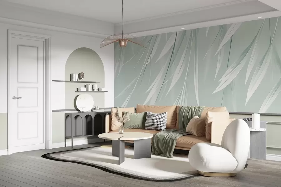 fototapeter Hængende tynde blade w04703v1