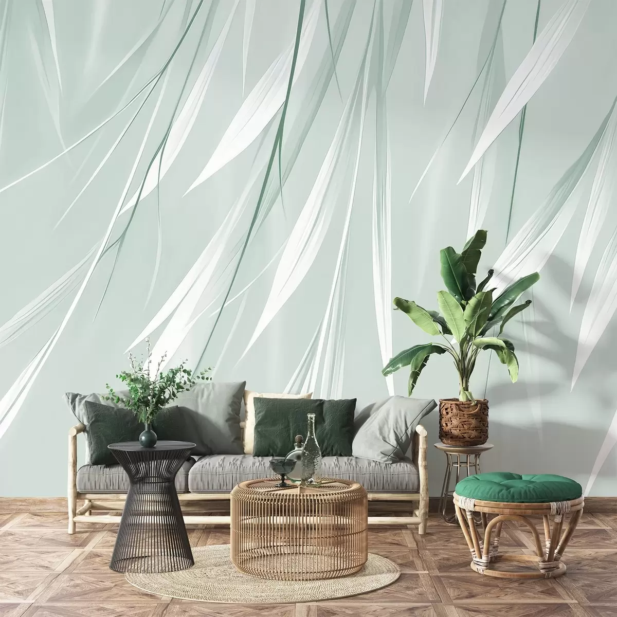 Fototapete Hängende dünne Blätter w04703v1