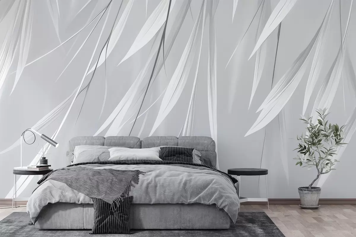 fototapeter Hængende tynde blade w04703v3