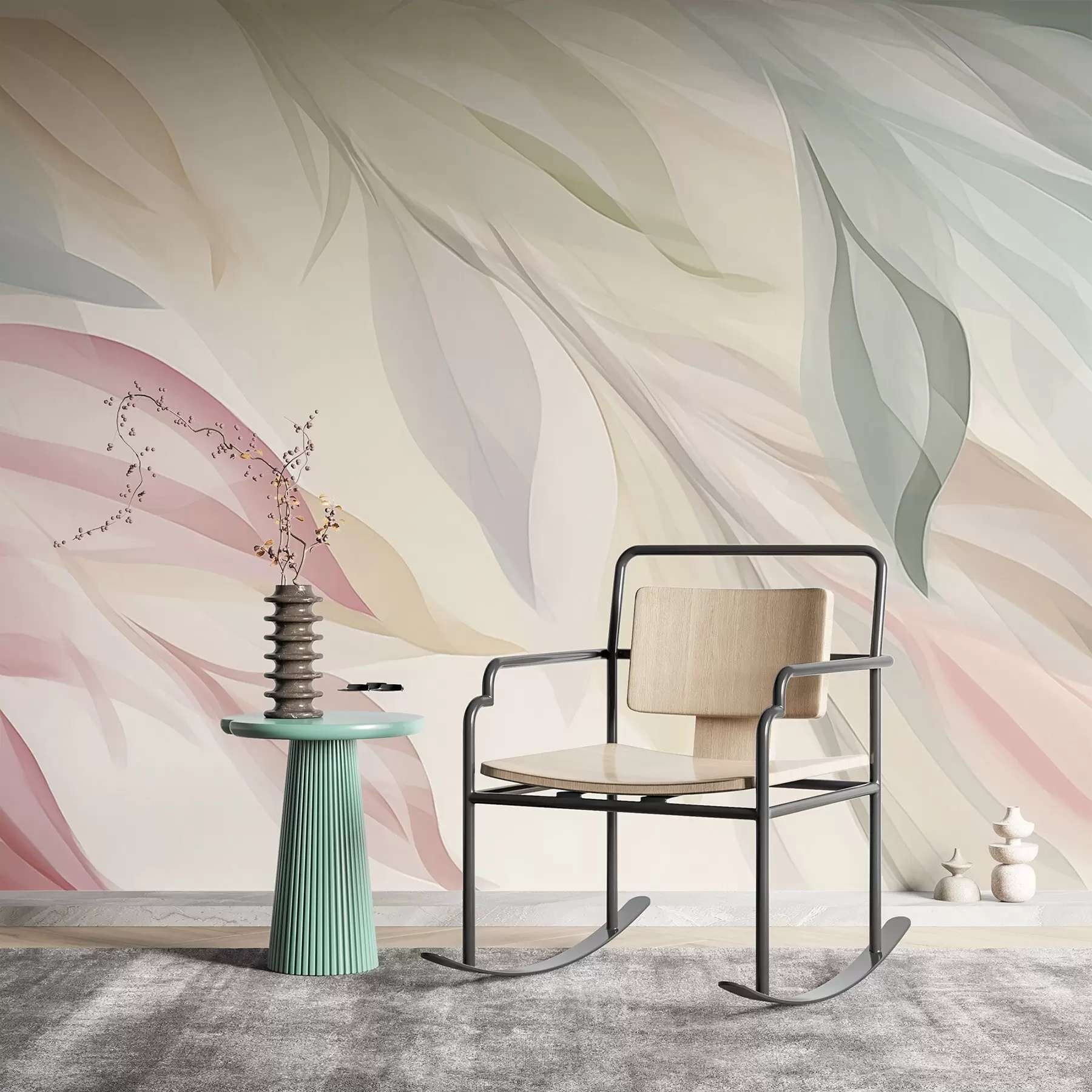 Fototapete Scharfe, mehrfarbige Blätter w04742