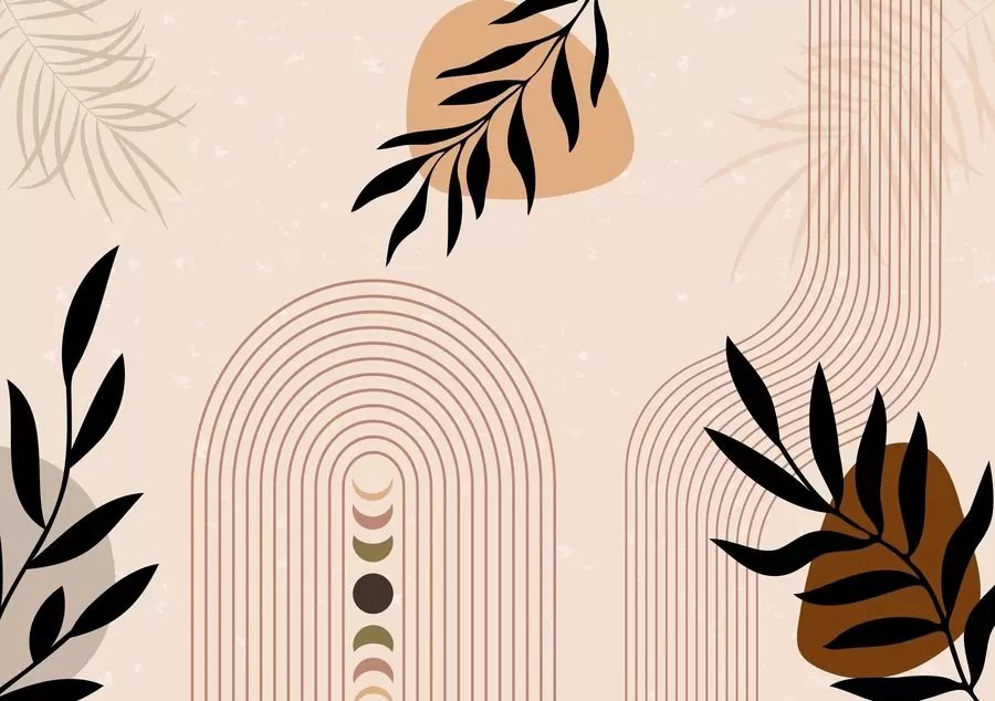 Fototapete Abstrakt mit Pflanzen w04745