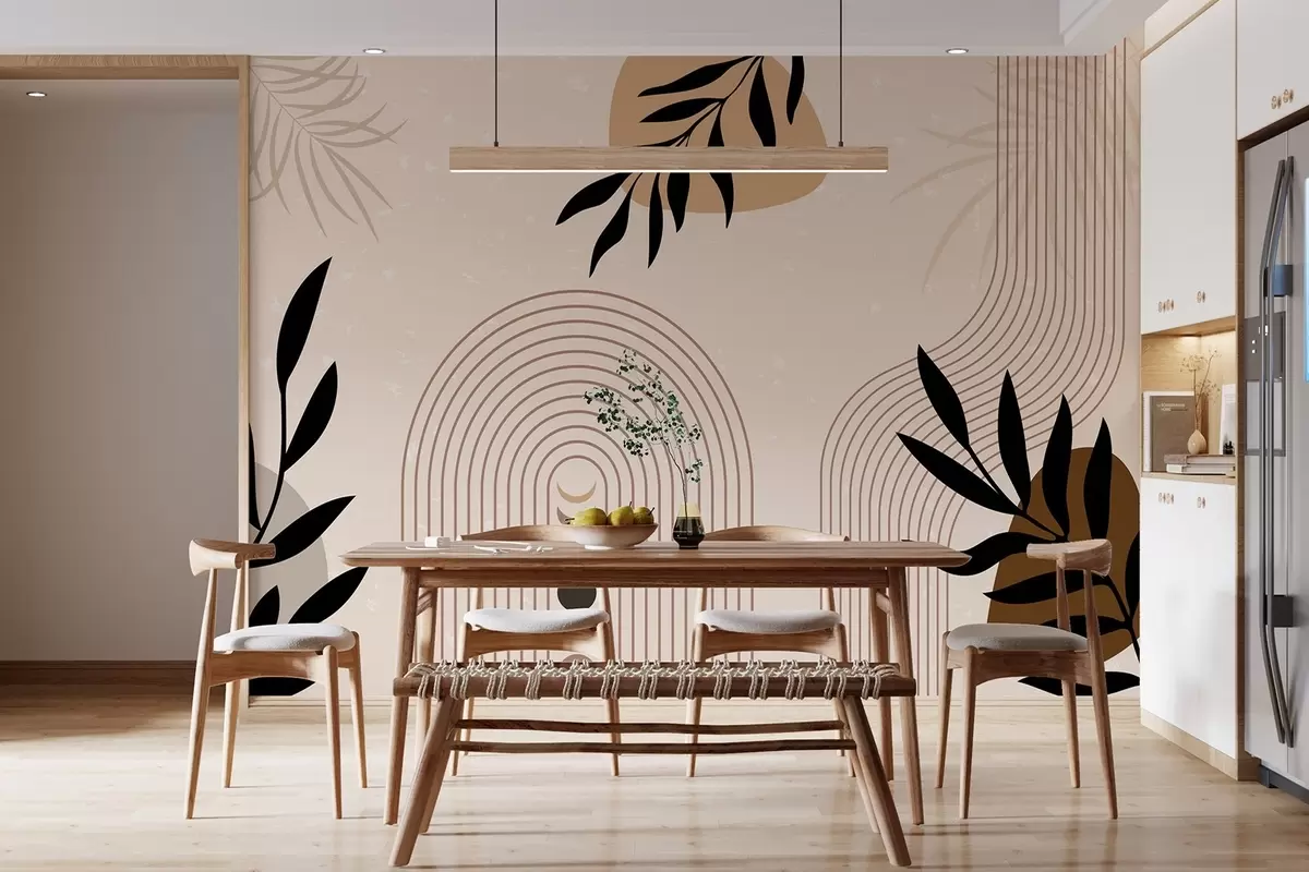 Murale Résumé avec des plantes w04745