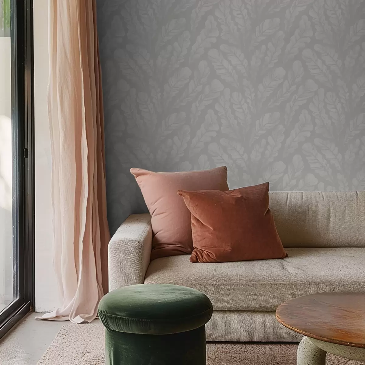 Baggrund Store fjer i bløde grå nuancer a00839