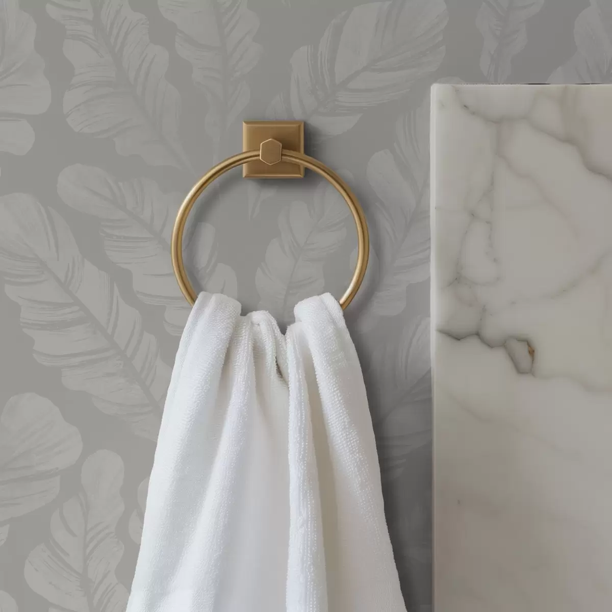 Tapete Große Federn in sanften Grautönen a00839