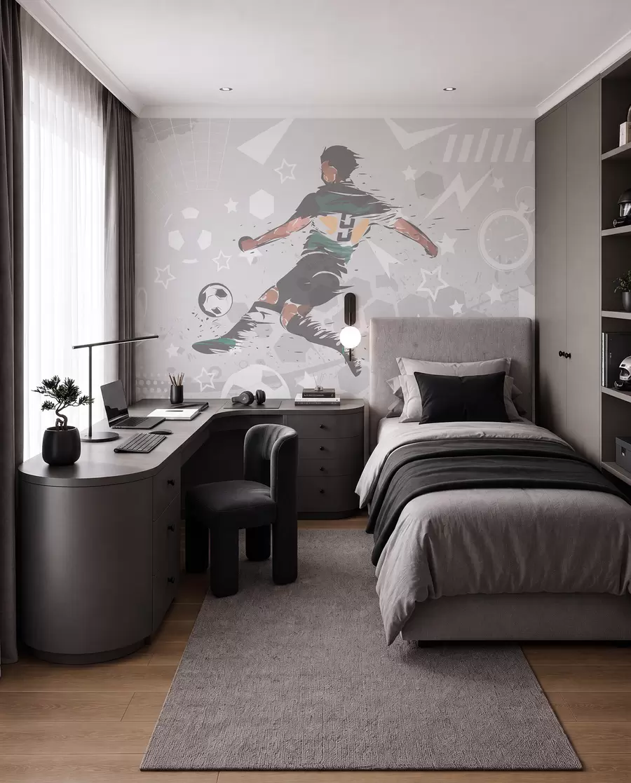 fototapeter Fodboldspiller, sport w04763