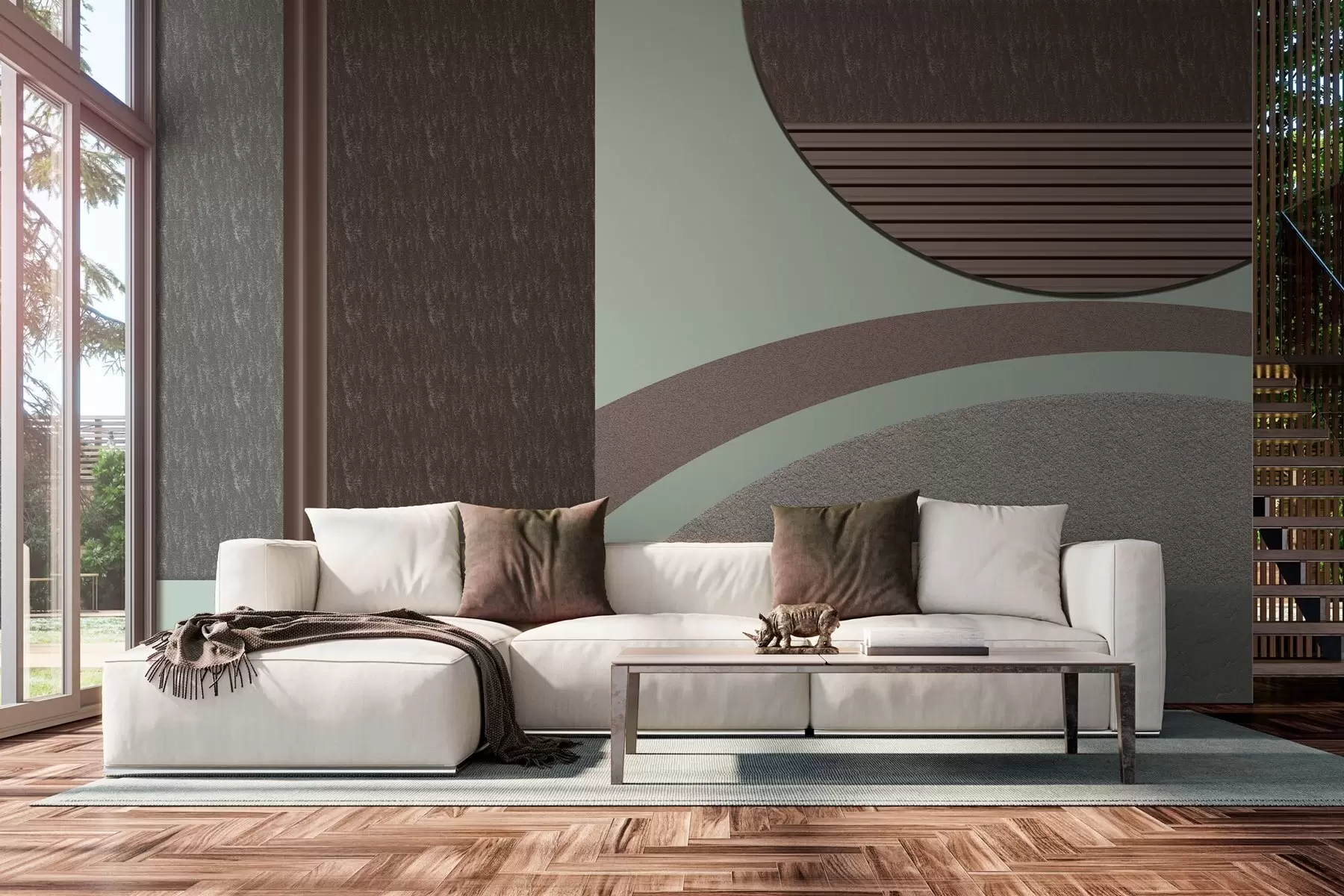 fototapeter abstrakt tekstureret geometri  w04631