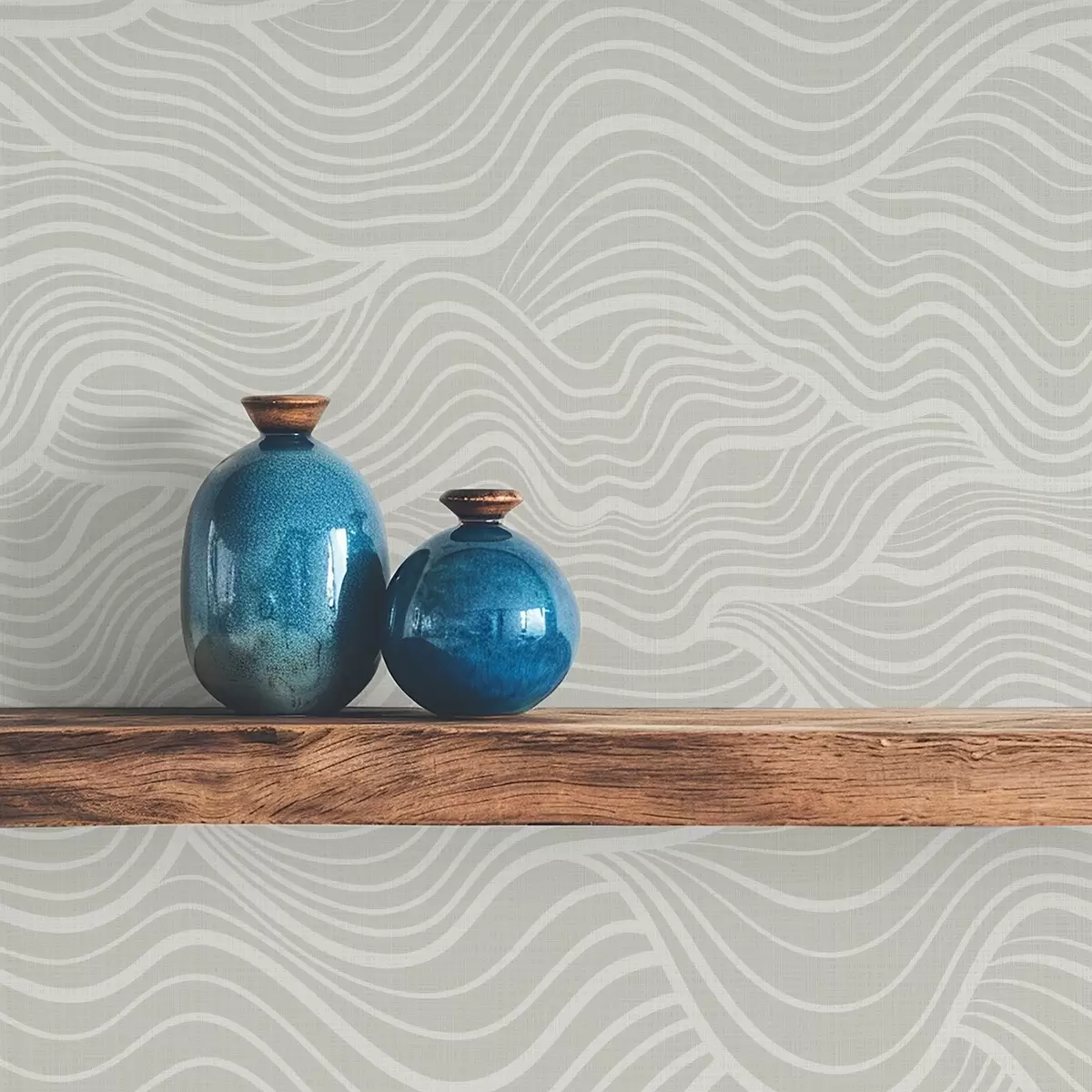 Baggrund Bølger på grå-olivengrøn baggrund med stofstruktur a00681