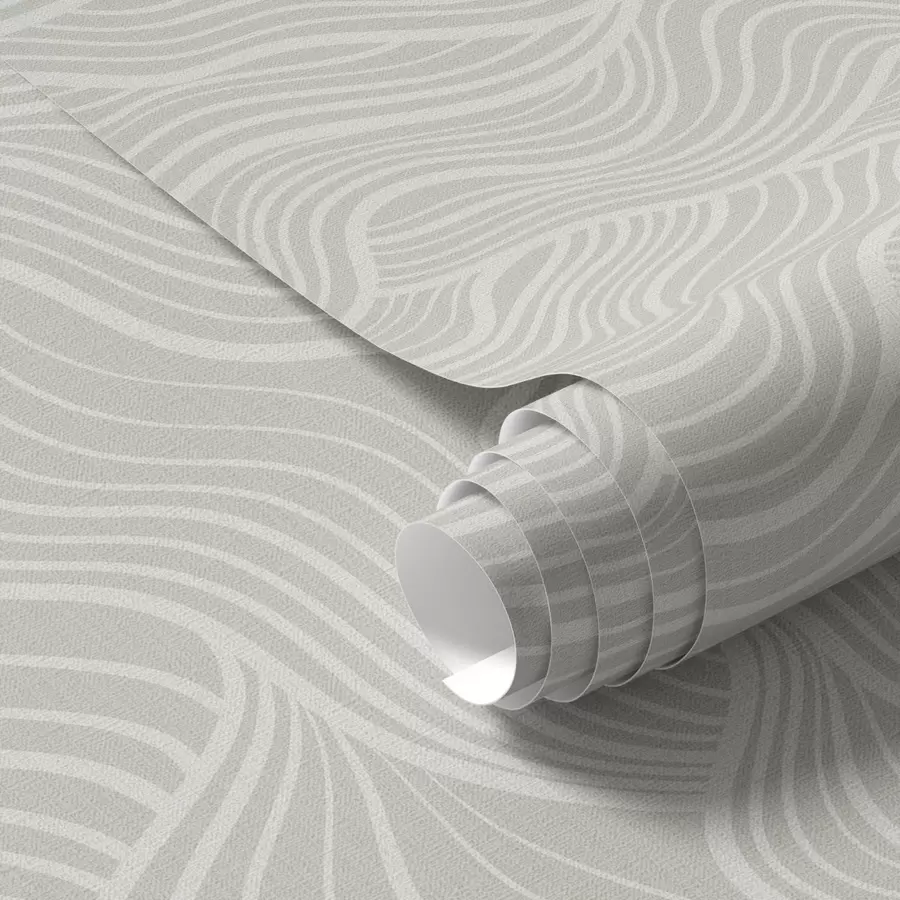 Fototapete Wellen auf grau-olivem Hintergrund mit Stoffstruktur a00681