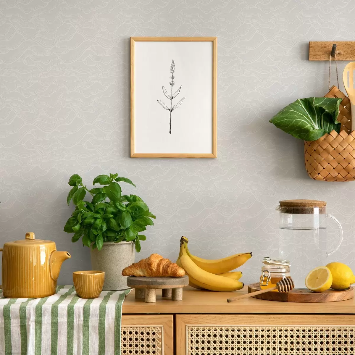 Baggrund Lysbølger, næsten hvidt relief, minimalt a00682v2