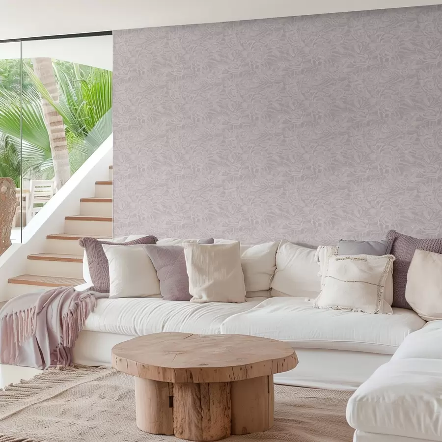 fototapeter Graverede roser på lysegrå baggrund a00841v1