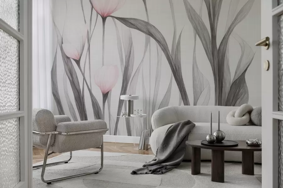 Murale Tulipes translucides fragiles w04831v1