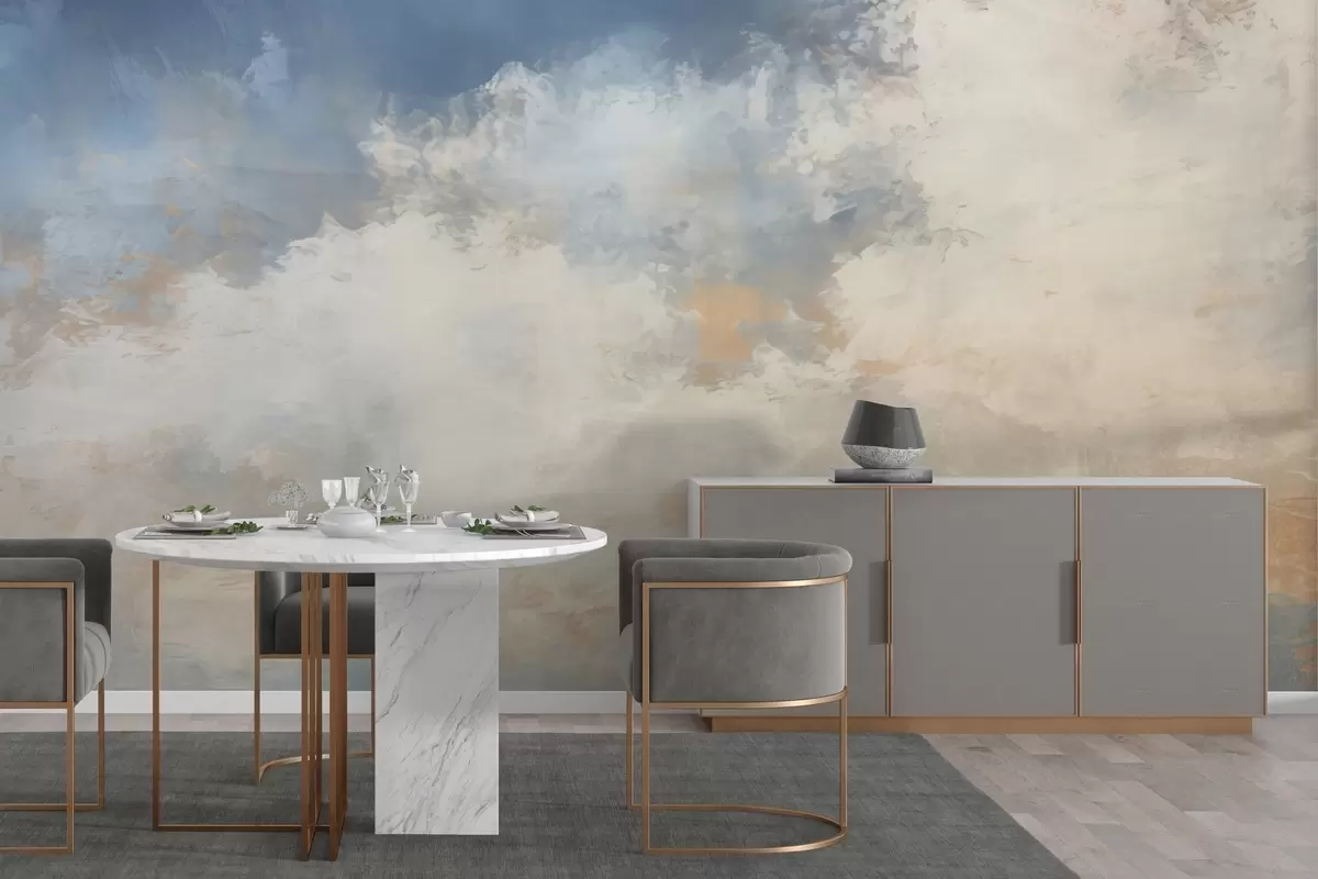 Murale Image abstraite de nuages dans un style loft w04841