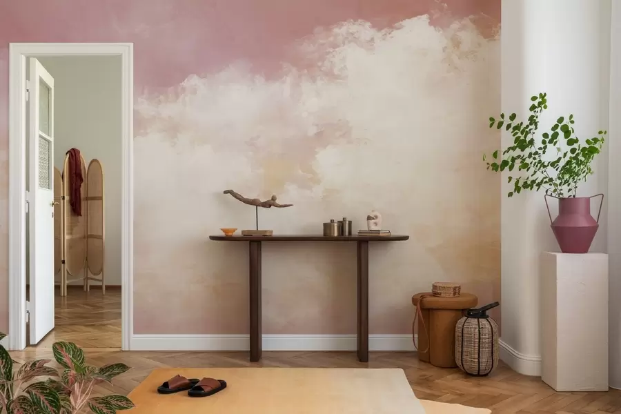 Murale Image abstraite de nuages dans un style loft w04841v1