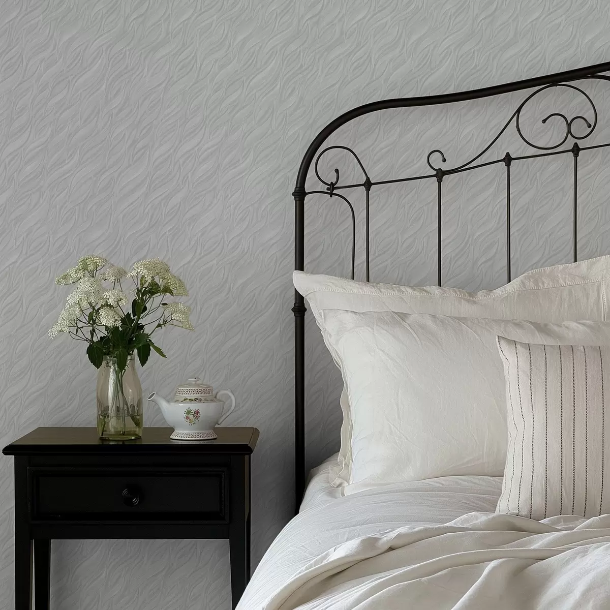 Baggrund Teksturerede børstebølger, lys mint a00688v2