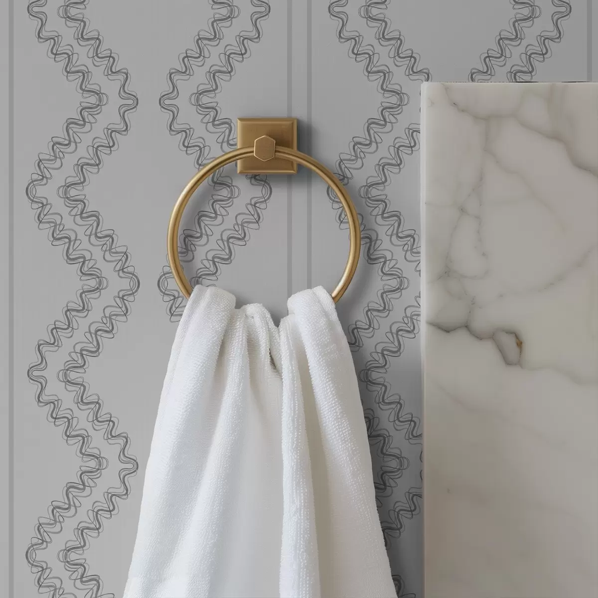 Baggrund Blonder-linje zigzag, neutral grå a00689v2