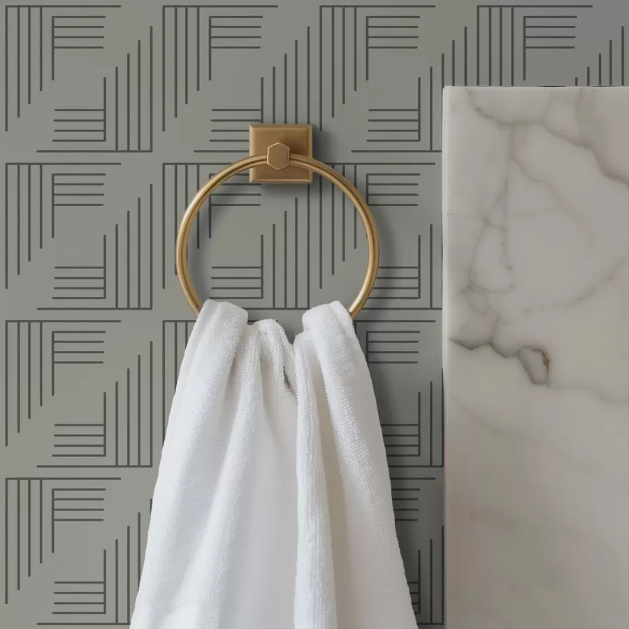 fototapeter Lineære hjørneblokke, der danner firkanter på varm grå a00907