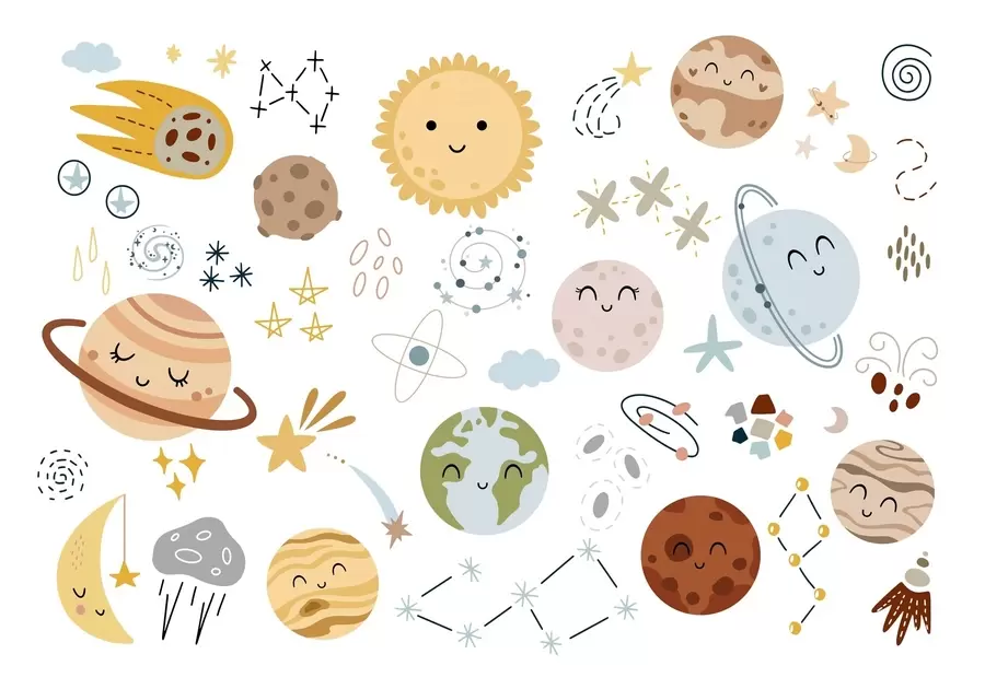 Fototapete Planeten und Sterne, Weltraum w04893